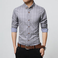LANGBEEYAR Autumn Men Clothes Slim Fit Long Sleeve Cotton