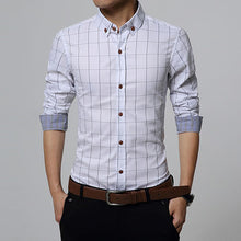 LANGBEEYAR Autumn Men Clothes Slim Fit Long Sleeve Cotton