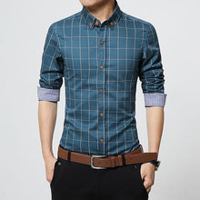 LANGBEEYAR Autumn Men Clothes Slim Fit Long Sleeve Cotton