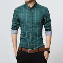 LANGBEEYAR Autumn Men Clothes Slim Fit Long Sleeve Cotton