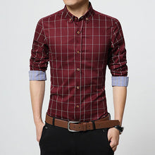 LANGBEEYAR Autumn Men Clothes Slim Fit Long Sleeve Cotton